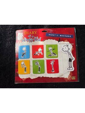 Diary Of A Wimpy Kid Magnetic Bookmarks Set Of 7 Sealed Greg Heffley